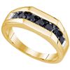 Image 1 : 10K Yellow-gold 1.01CT DIAMOND MENS BAND