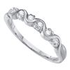 Image 1 : 10KT White Gold 0.10CTW ROUND DIAMOND LADIES BAND