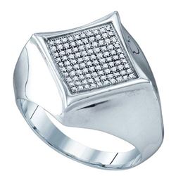 925 Sterling Silver White 0.32CTW DIAMOND MICRO PAVE ME