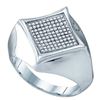 Image 1 : 925 Sterling Silver White 0.32CTW DIAMOND MICRO PAVE ME