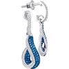 Image 1 : 10KT White Gold 0.40CTW-Diamond MICRO-PAVE EARRING