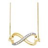 Image 1 : 10KT Yellow Gold 0.10CTW DIAMOND FASHION NECKLACE