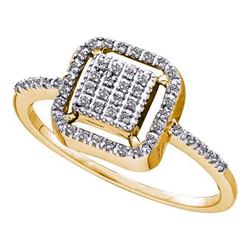 10KT Yellow Gold 0.15CTW ROUND DIAMOND LADIES FASHION R