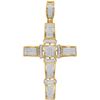 Image 1 : 10kt Yellow Gold Mens Round Diamond Segmented Christian