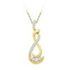 Image 1 : 10K Yellow-gold 0.20CTW DIAMOND FASHION PENDANT