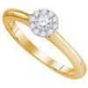 Image 1 : 10K Yellow-gold 0.25CT DIAMOND BRIDAL RING