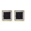 Image 1 : 10K Yellow-gold 0.95CTW DIAMOND MICRO PAVE EARRING