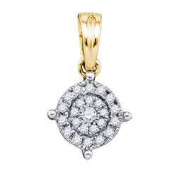 10K Yellow-gold 0.15CT DIAMOND MICRO-PAVE PENDANT
