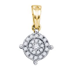 10K Yellow-gold 0.15CT DIAMOND MICRO-PAVE PENDANT