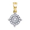 Image 1 : 10K Yellow-gold 0.15CT DIAMOND MICRO-PAVE PENDANT