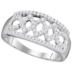 10KT White Gold 0.33CTW DIAMOND FASHION BAND