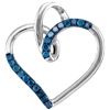 Image 1 : 10KT White Gold 0.15CTW BLUE DIAMOND FASHION PENDANT