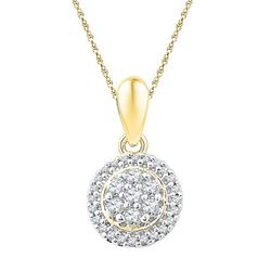 10K Yellow-gold 0.25CTW DIAMOND FASHION PENDANT