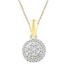 Image 1 : 10K Yellow-gold 0.25CTW DIAMOND FASHION PENDANT
