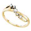Image 1 : 14KT Yellow Gold 0.17CTW DIAMOND 5 STONE BAND