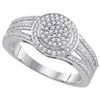 Image 1 : 14KT White Gold 0.27CTW DIAMOND MACHINE SET BAND