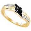 Image 1 : 925 Sterling Silver Yellow 0.10CTW DIAMOND FASHION RING