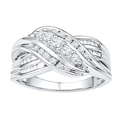 10KT White Gold 0.50CTW DIAMOND FASHION RING
