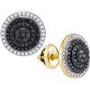 Image 1 : 10K Yellow-gold 0.55CTW DIAMOND MICRO PAVE EARRING