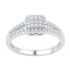 Image 1 : 10KT White Gold 0.25CTW DIAMOND FASHION RING