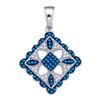 14K White-gold 0.25CTW BLUE DIAMOND FASHION PENDANT