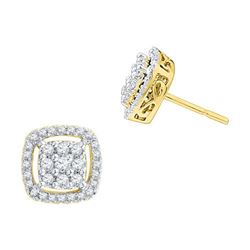10K Yellow-gold 0.50CTW DIAMOND FASHION EARRINGS