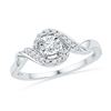 Image 1 : 10KT White Gold 0.16CTW DIAMOND FASHION RING