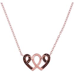 10KT Rose Gold 0.10CTW DIAMOND HEART PENDANT