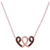 Image 1 : 10KT Rose Gold 0.10CTW DIAMOND HEART PENDANT