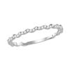 Image 1 : 10kt White Gold Womens Round Diamond Slender Stackable