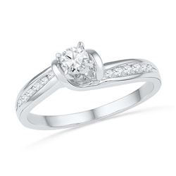10KT White Gold 0.33CTW DIAMOND FASHION RING