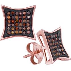 10KT Rose Gold 0.25CTW DIAMOND MICRO-PAVE EARRING