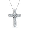 Image 1 : 10KT White Gold Two Tone 0.16CTW DIAMOND FASHION PENDAN