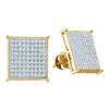 Image 1 : 10KT Yellow Gold 0.05CTW DIAMOND MICRO PAVE EARRINGS