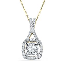 10K Yellow-gold 0.40CTW DIAMOND FASHION PENDANT
