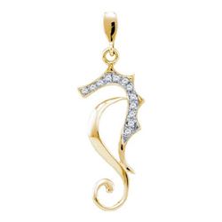 10K Yellow-gold 0.05CT DIAMOND FASHION PENDANT