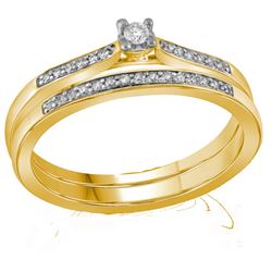 10kt Yellow Gold Womens Round Diamond Bridal Wedding En