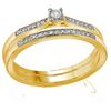10kt Yellow Gold Womens Round Diamond Bridal Wedding En