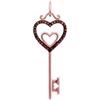 Image 1 : 10KT Rose Gold 0.10CTW RED DIAMOND KEY PENDANT