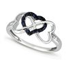 Image 1 : 925 Sterling Silver White 0.10CTW DIAMOND FASHION HEART