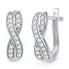 Image 1 : 10KT White Gold 0.20CTW DIAMOND HOOPS EARRING