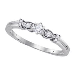 925 Sterling Silver White 0.15CT DIAMOND FASHION RING