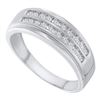 Image 1 : 14KT White Gold 0.25CT DIAMOND FASHION MENS BAND