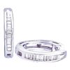 Image 1 : 925 Sterling Silver White 0.15CTW DIAMOND FASHION HOOPS