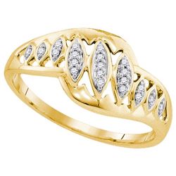 10K Yellow-gold 0.06CTW DIAMOND FASHION RING