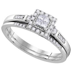 10KT White Gold 0.25CTW DIAMOND INVISIBLE BRIDAL SET