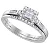 Image 1 : 10KT White Gold 0.25CTW DIAMOND INVISIBLE BRIDAL SET
