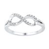 Image 1 : 10KT White Gold 0.08CTW DIAMOND FASHION RING
