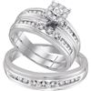 Image 1 : 10KT White Gold 0.31CTW DIAMOND FASHION TRIO-SET