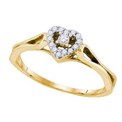 10K Yellow-gold 0.12CT DIAMOND FASHION RING